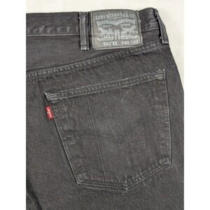 Levi's XX 501 Button Fly Classic Straight Leg Mens Jeans Black Size 40